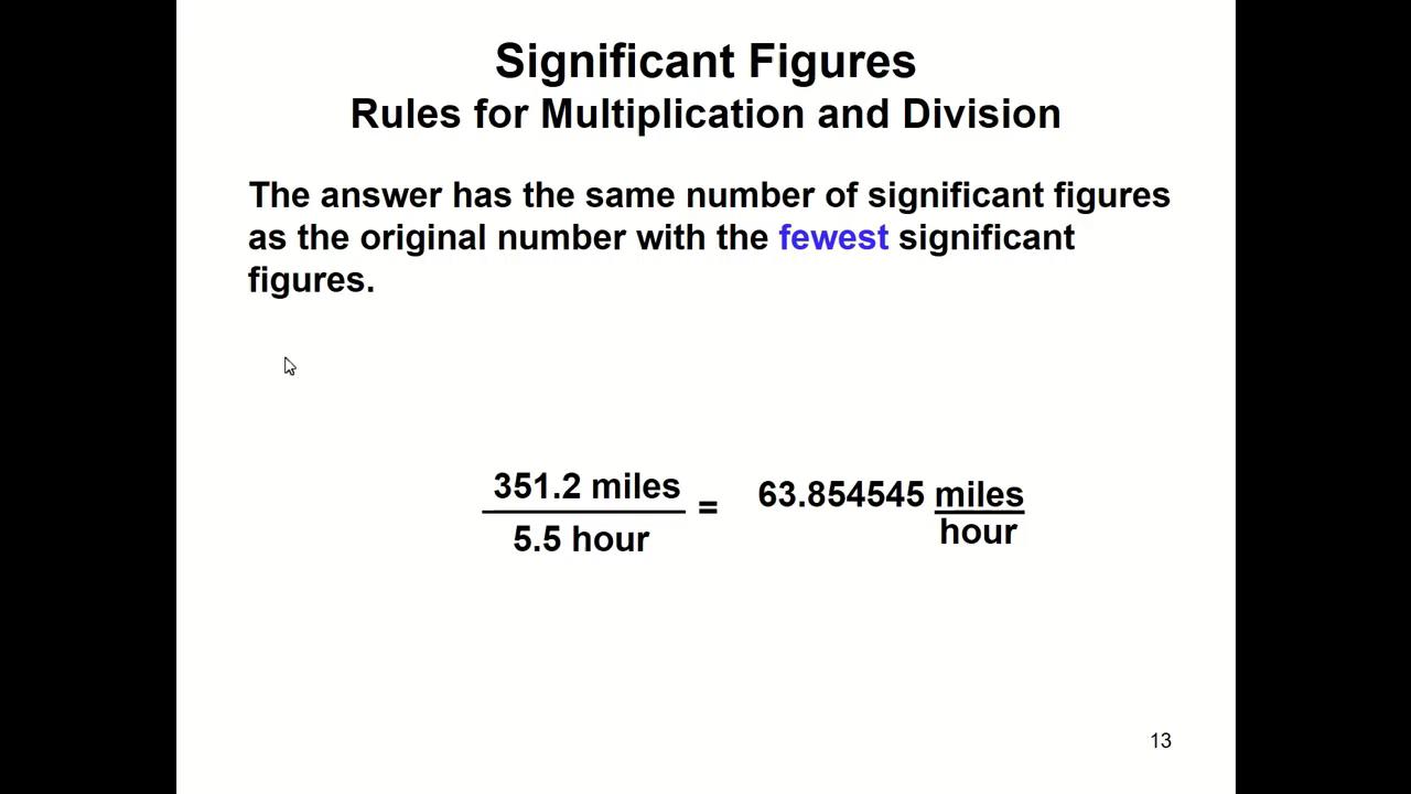 Chem 105 - Standards for Measurement - Sig Fig rules for multiplying ...