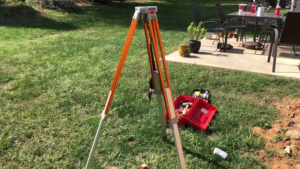 Horizontal Angles Step 3a Tripod and Total Station Set-up Over Hubs