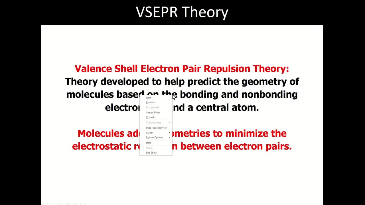 Chem 105 - 11 - Shapes Of Molecules And VSEPR Theory